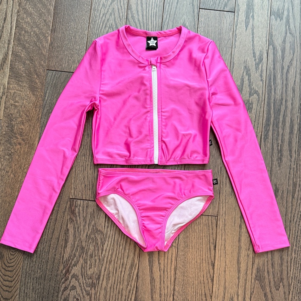Vibrant Pink Kids Rashguard Set